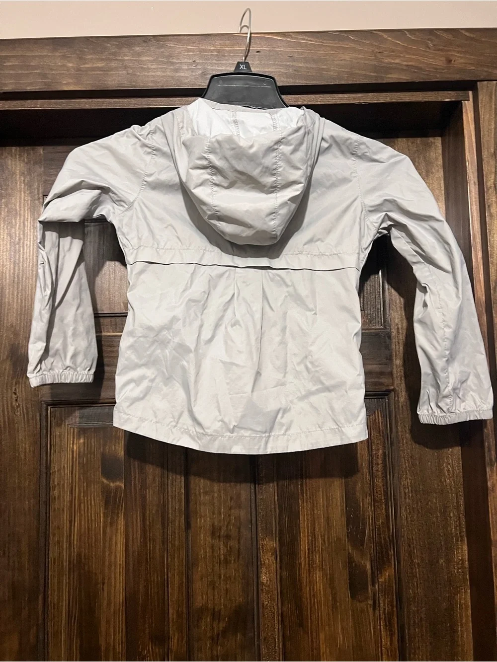 Columbia Kids Light Gray Hooded Rain Jacket